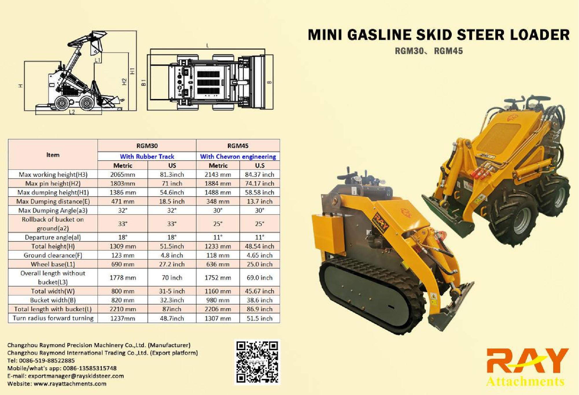 Mini Gasline Skid Steer Catalogue